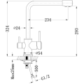 Premium 3-Wege-Armatur CALGARY Edelstahl, winklig