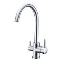 Premium 3-Wege-Armatur VANCOUVER Edelstahl, matt...